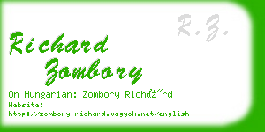 richard zombory business card